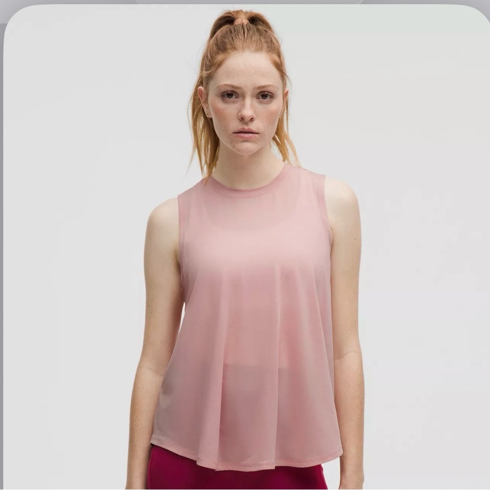 Lululemon Pink Haze XL Lightweight Split-Back Training Tank Top